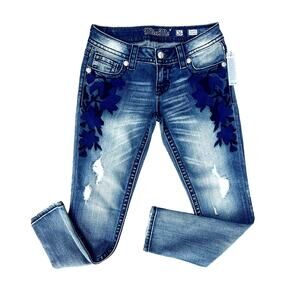 NWT Miss Me low rise ankle skinny jeans size 26x26